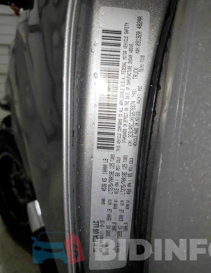 3C6UR5CJXKG676874 Photo# 12