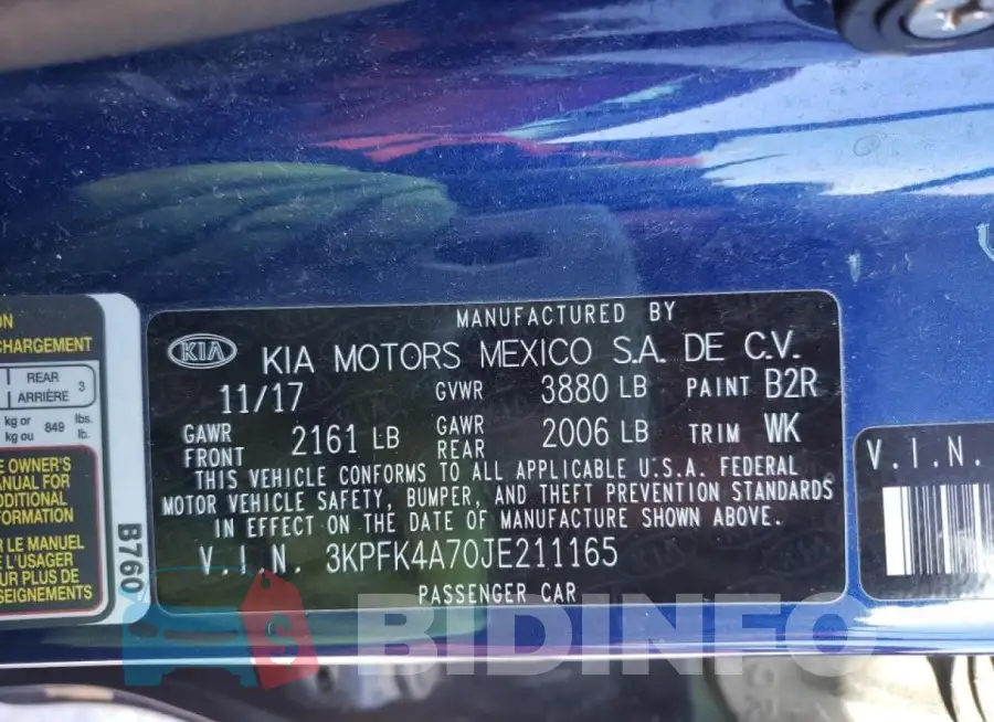 3KPFK4A70JE211165 Photo# 10