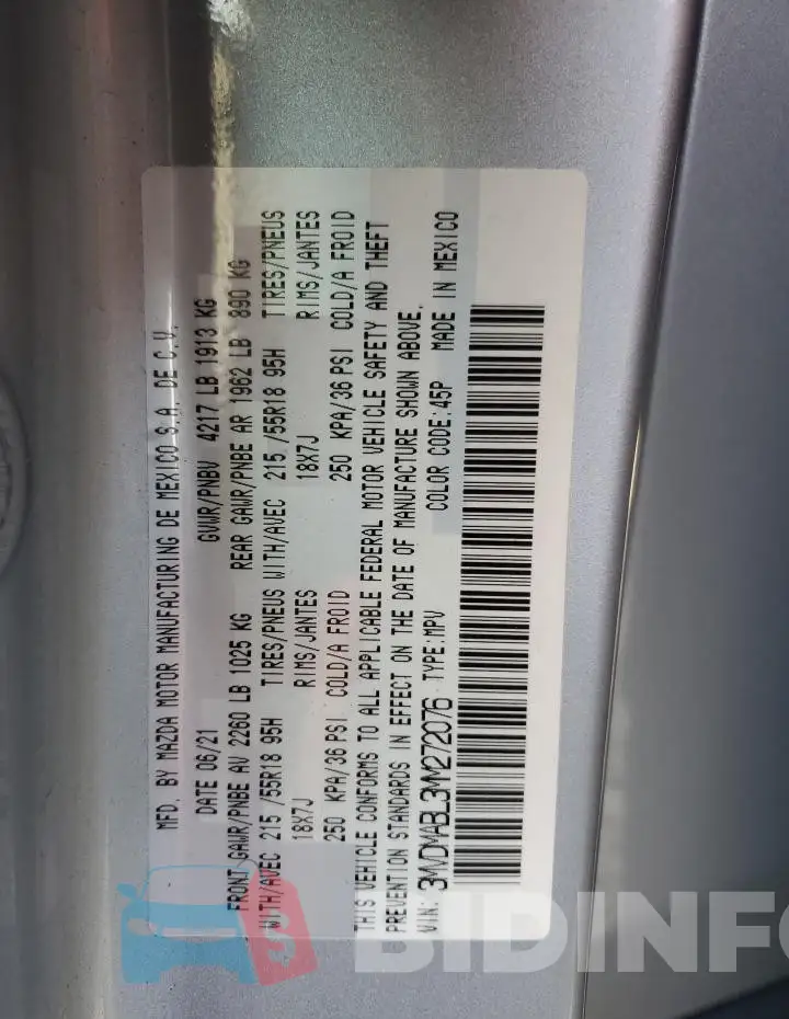 3MVDMABL3MM272076 Photo# 13