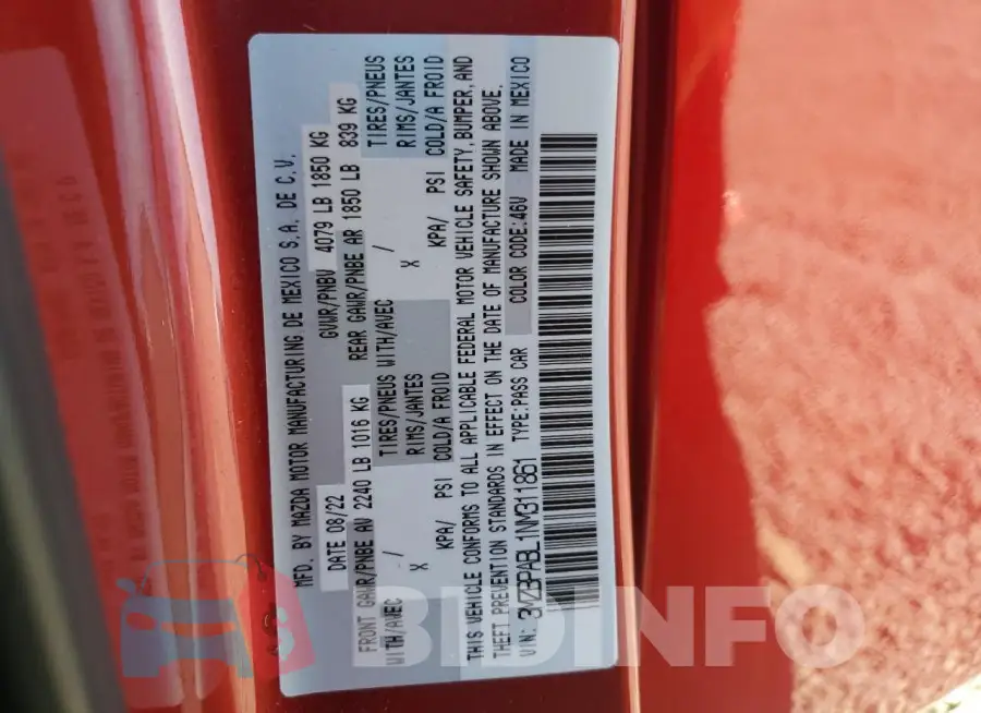 3MZBPABL1NM311861 Photo# 12