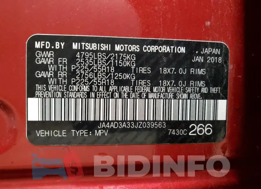 JA4AD3A33JZ039563 Photo# 14