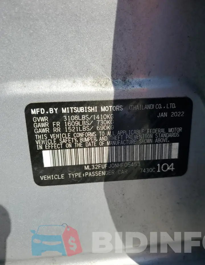 ML32FUFJ0NHF05453 Photo# 12