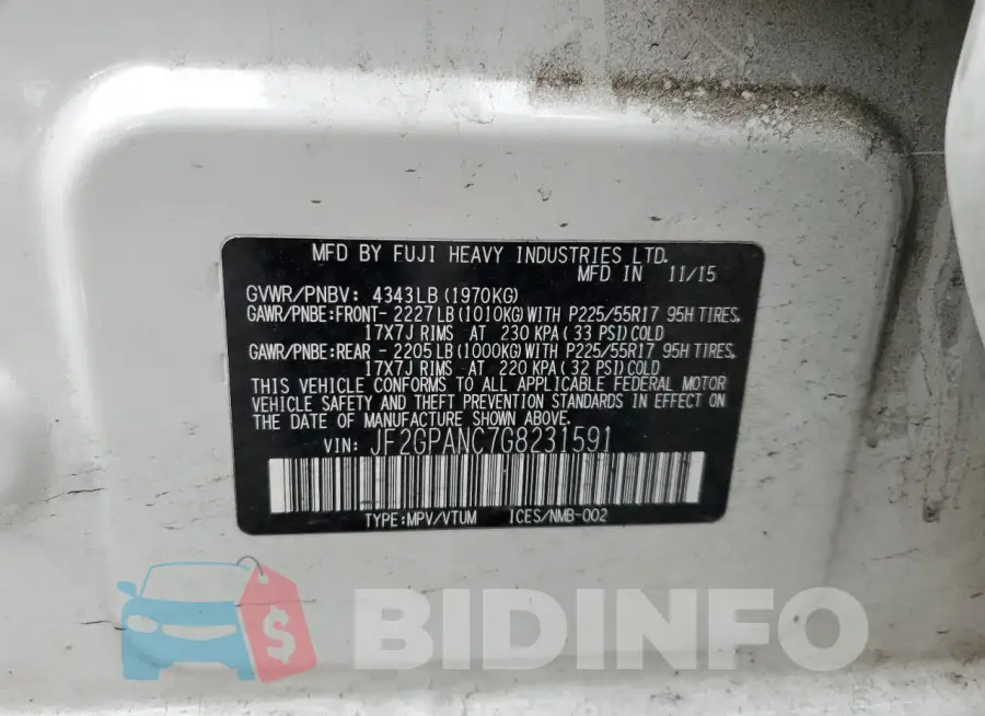 JF2GPANC7G8231591 Photo# 12