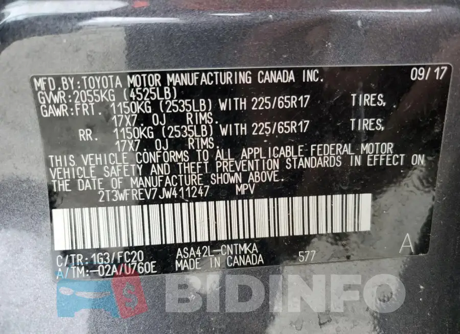 2T3WFREV7JW411247 Photo# 13