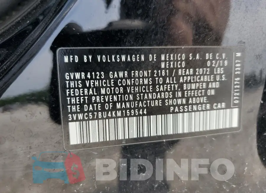 3VWC57BU4KM159544 Photo# 12