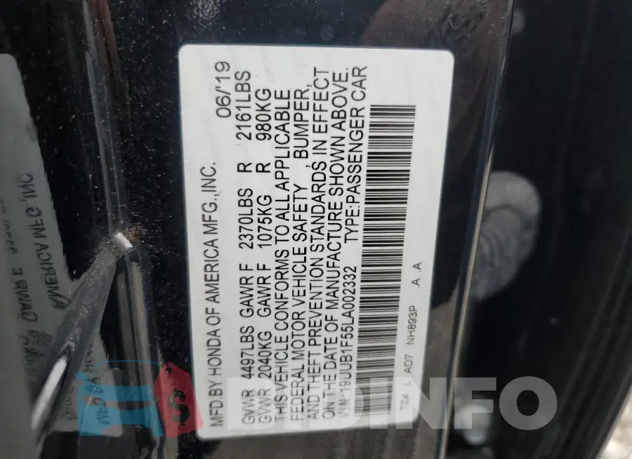 19UUB1F55LA002332 Photo# 13