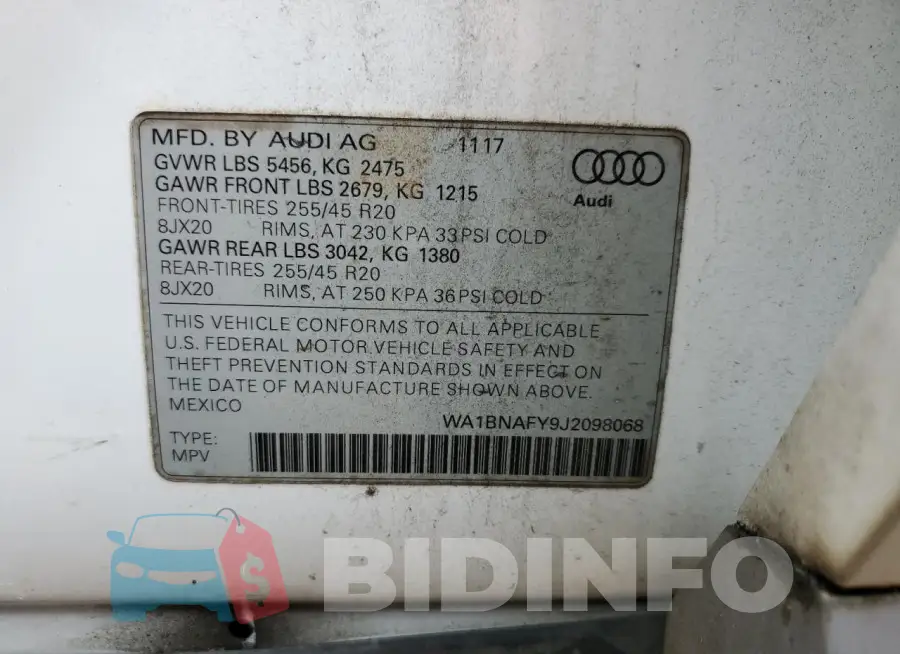 WA1BNAFY9J2098068 Photo# 14