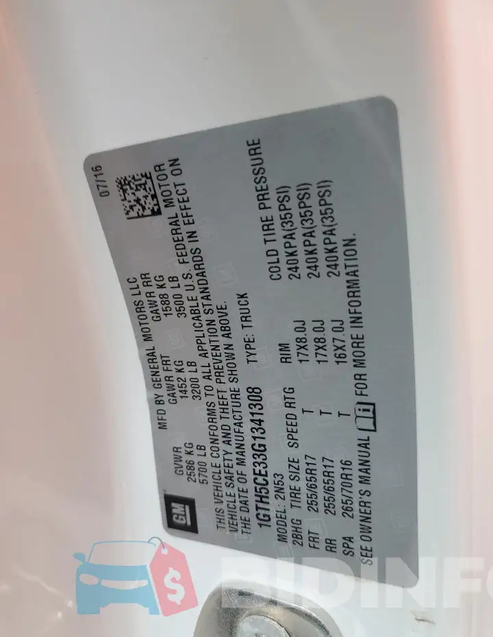 1GTH5CE33G1341308 Photo# 12