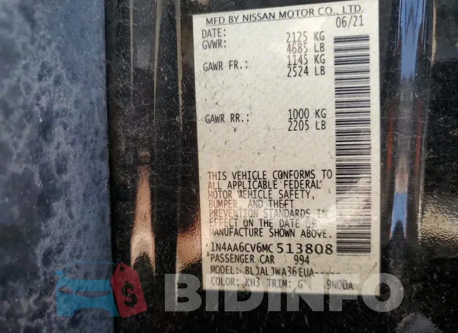 1N4AA6CV6MC513808 Photo# 12