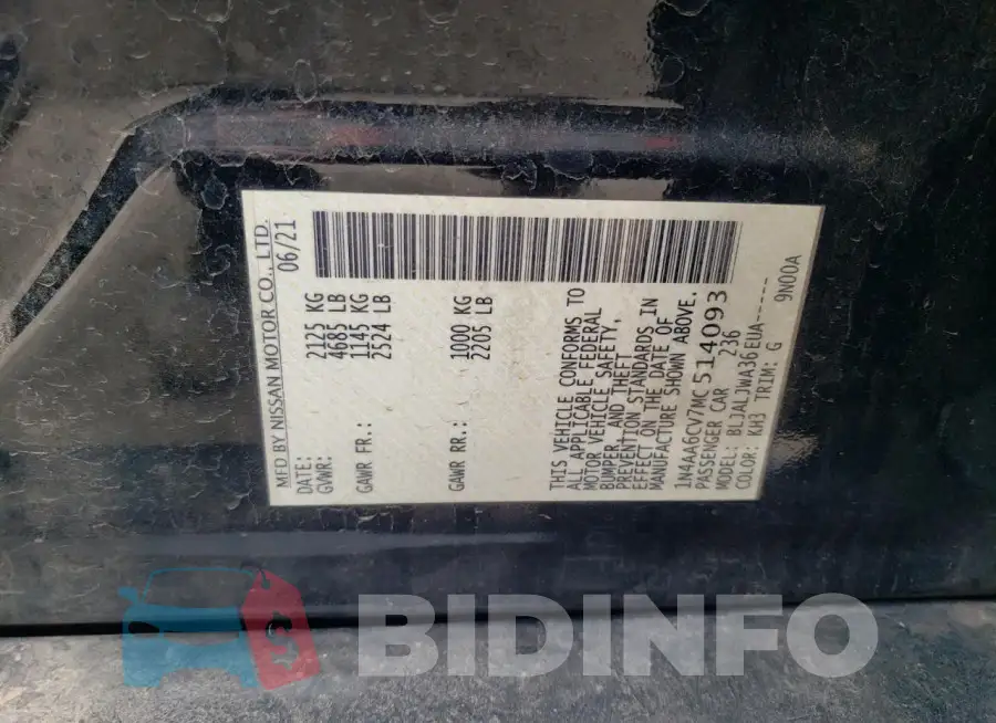 1N4AA6CV7MC514093 Photo# 12