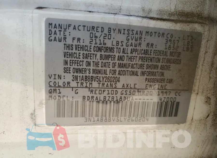 3N1AB8BV5LY260204 Photo# 12