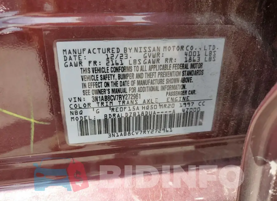 3N1AB8CV7RY272961 Photo# 13