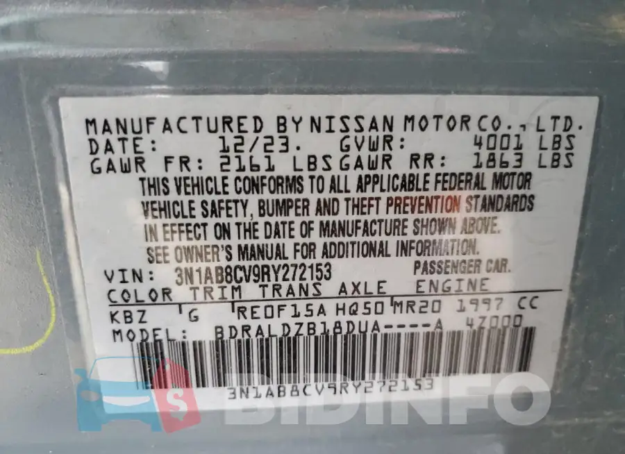 3N1AB8CV9RY272153 Photo# 13