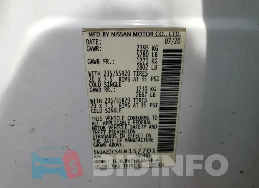 5N1AZ2CS4LN157701 Photo# 13