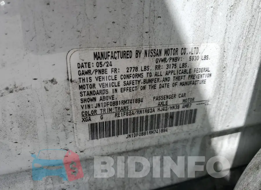 JN1DF0BB1RM741894 Photo# 14