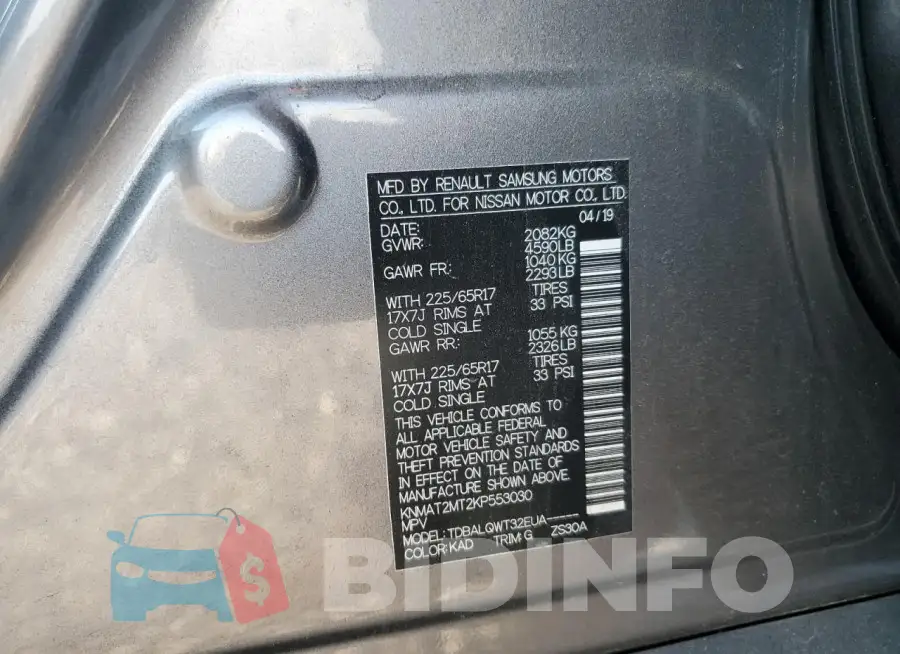 KNMAT2MT2KP553030 Photo# 14