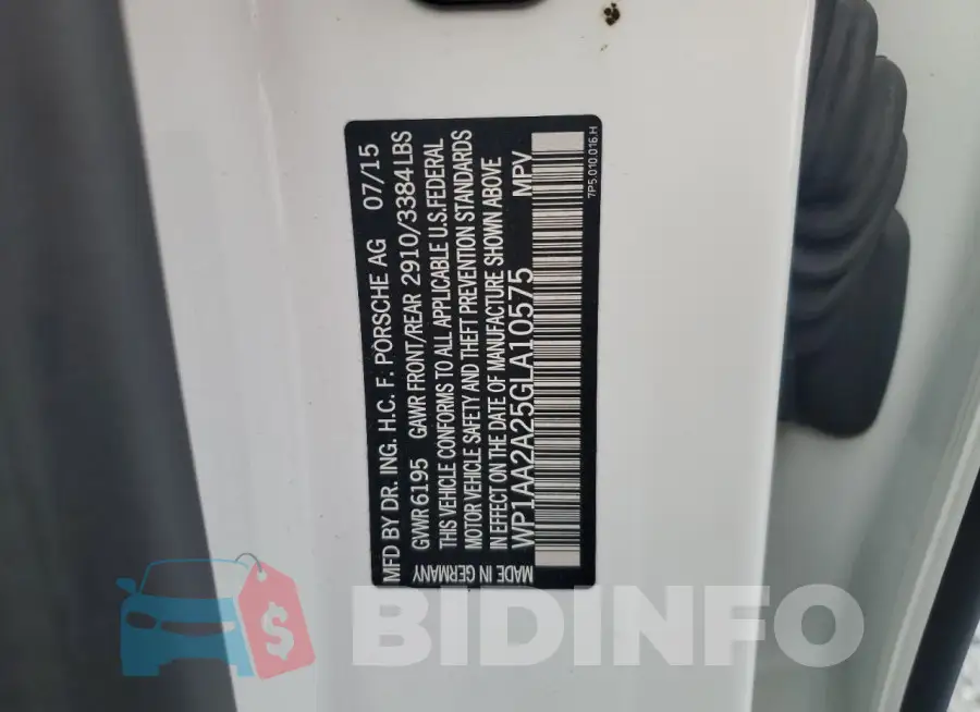 WP1AA2A25GLA10575 Photo# 13