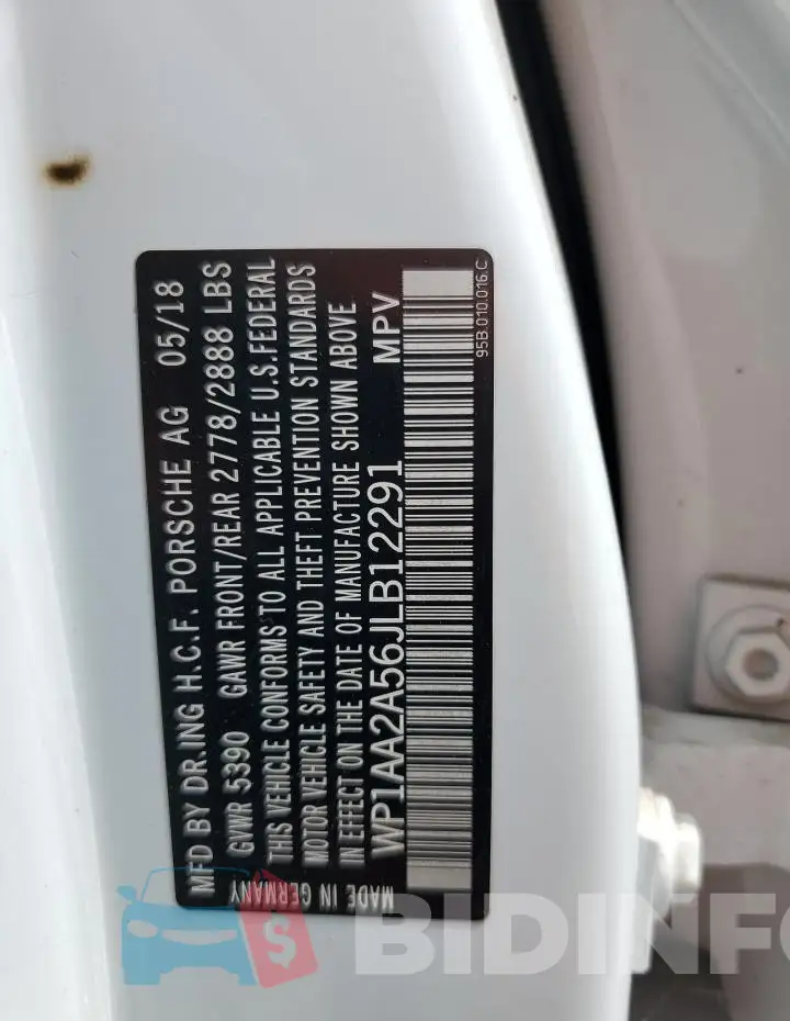 WP1AA2A56JLB12291 Photo# 12