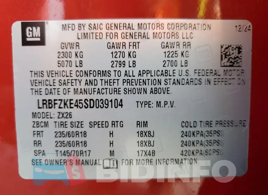 LRBFZKE45SD039104 Photo# 13