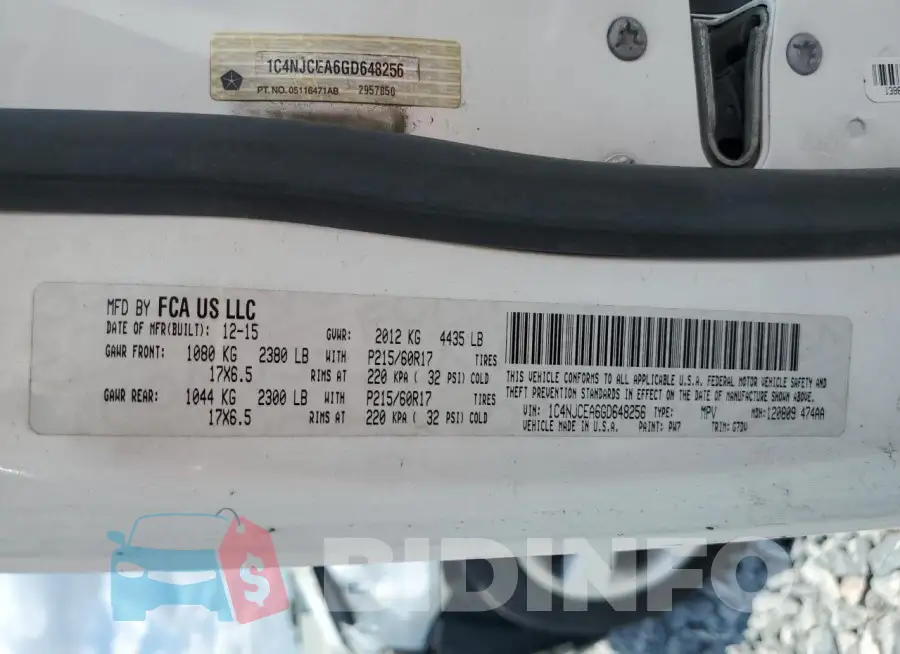 1C4NJCEA6GD648256 Photo# 13