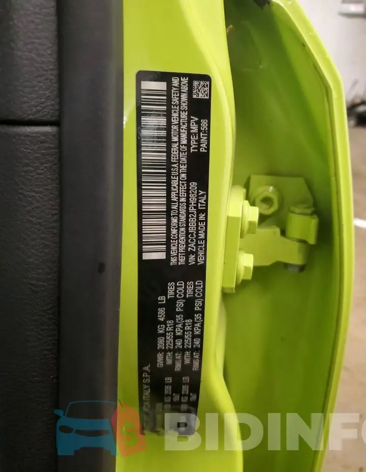 ZACCJBBB2JPH98209 Photo# 13