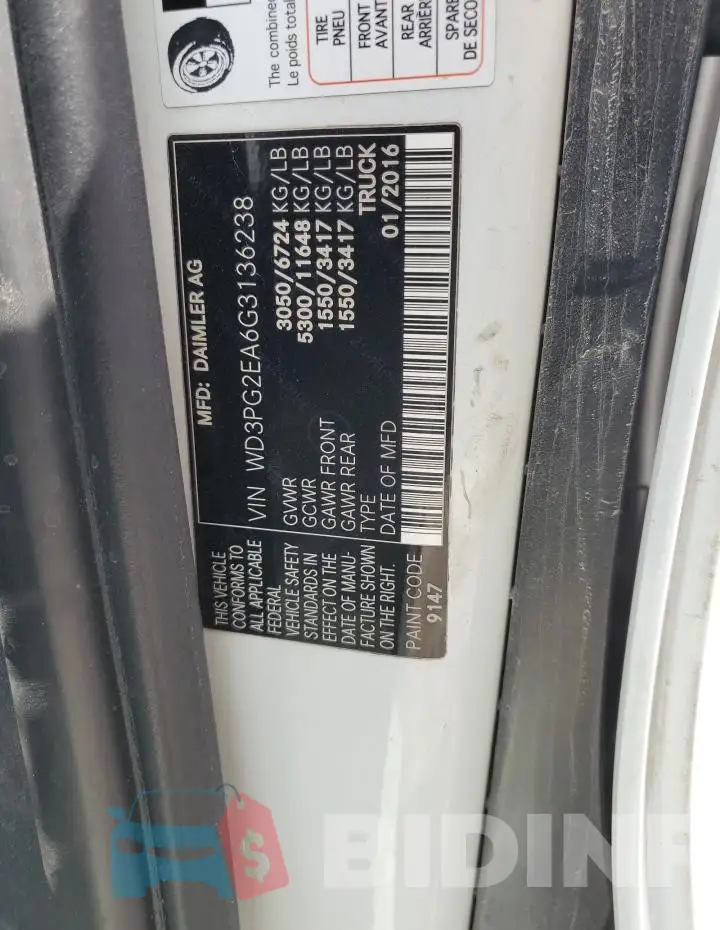 WD3PG2EA6G3136238 Photo# 14