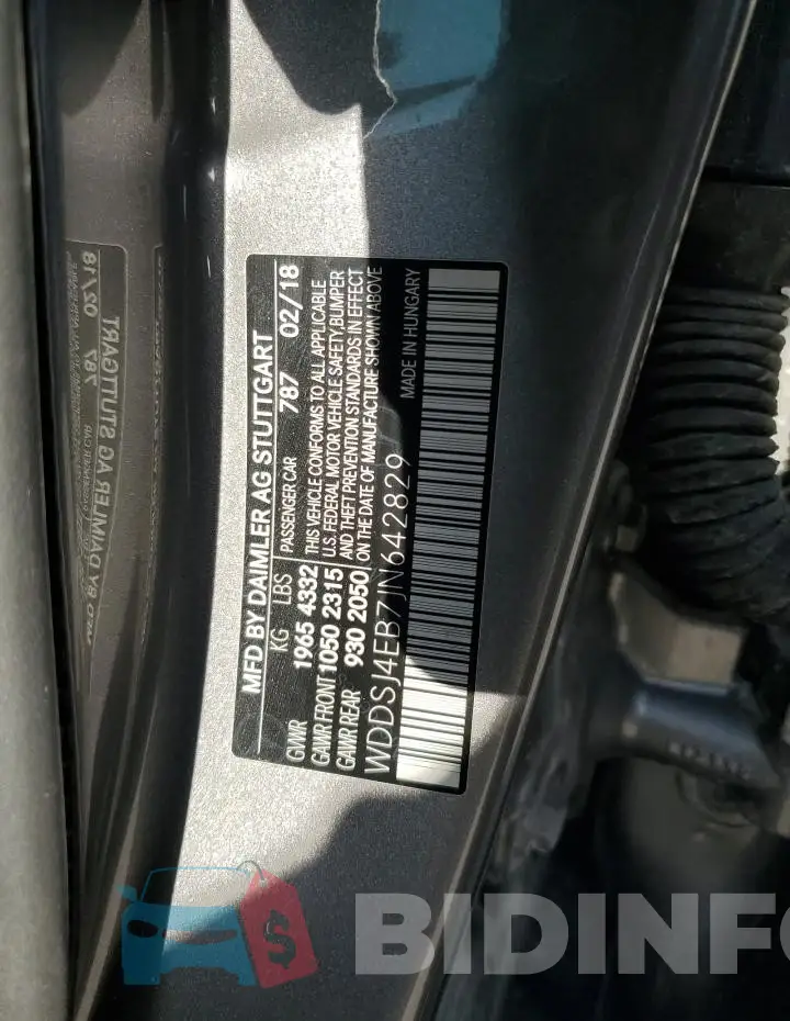 WDDSJ4EB7JN642829 Photo# 12