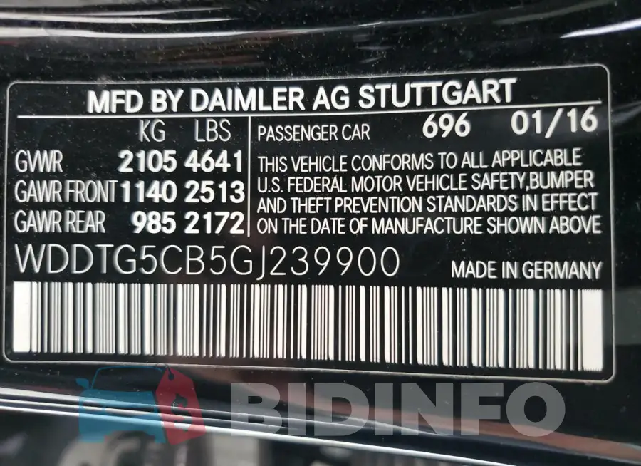 WDDTG5CB5GJ239900 Photo# 13