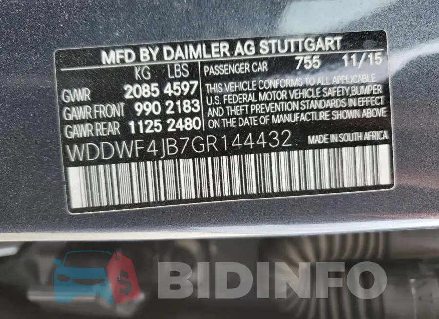 WDDWF4JB7GR144432 Photo# 13