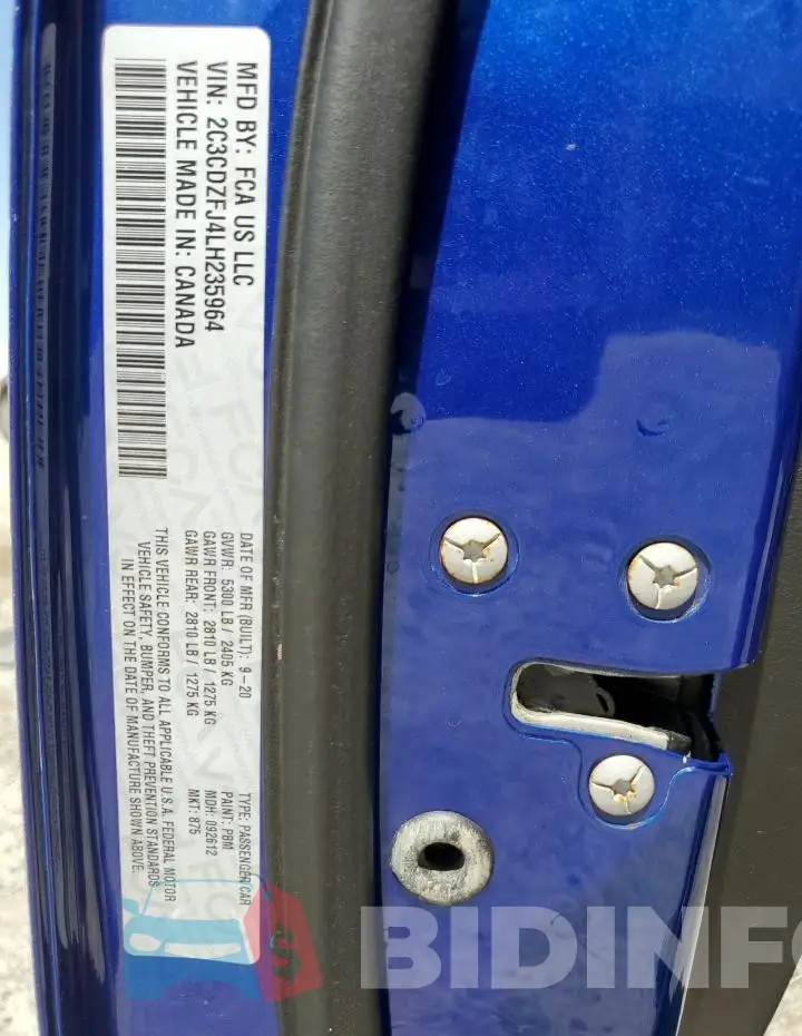 2C3CDZFJ4LH235964 Photo# 12