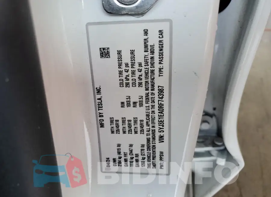 5YJ3E1EA0RF743987 Photo# 13