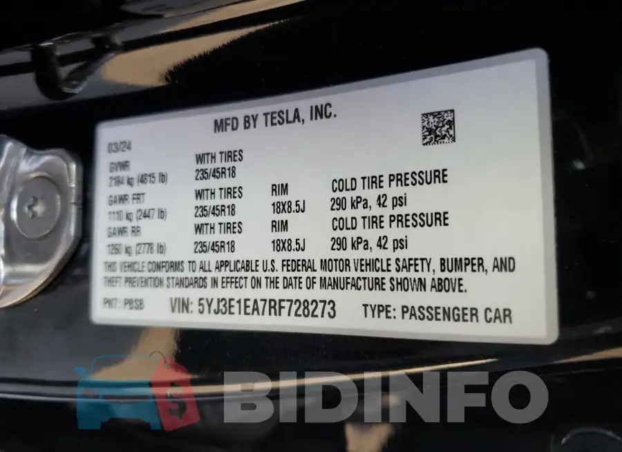 5YJ3E1EA7RF728273 Photo# 12