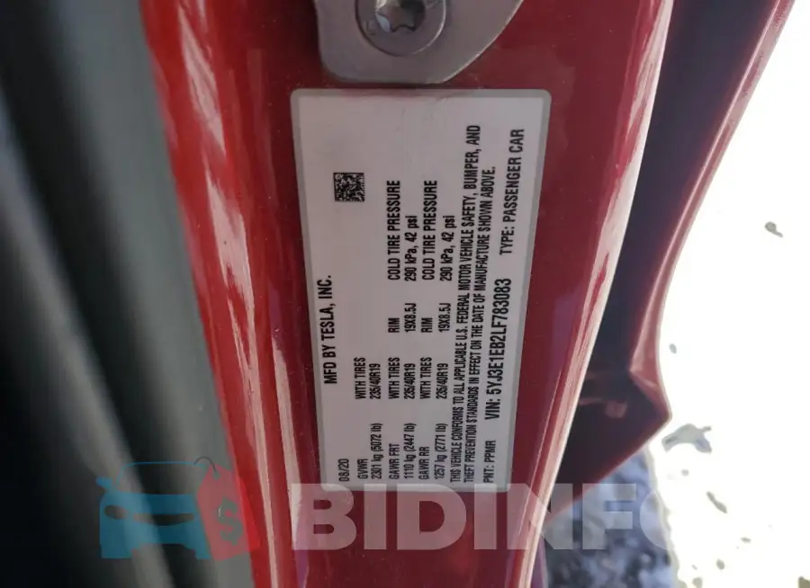 5YJ3E1EB2LF783083 Photo# 13