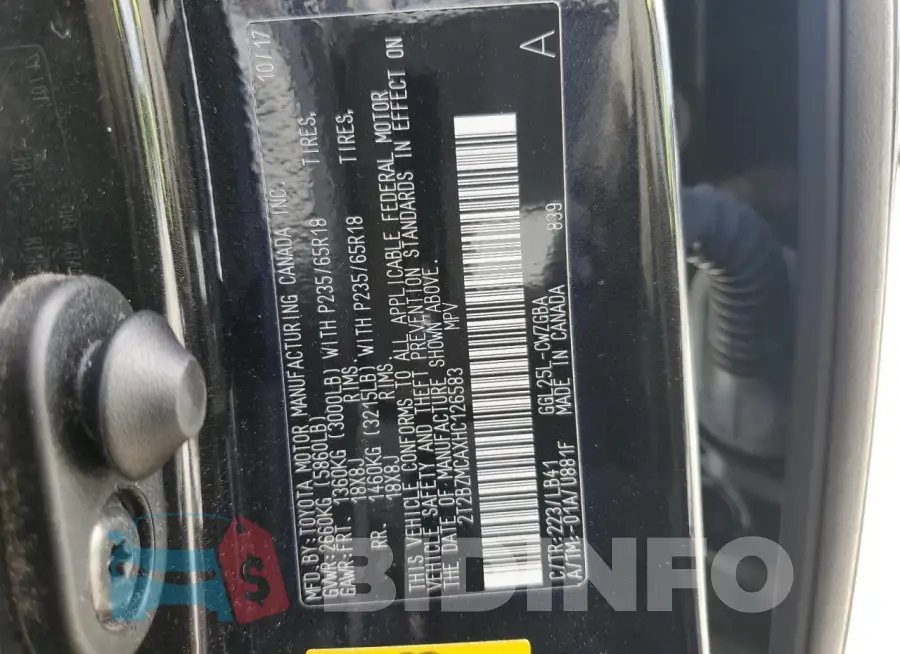 2T2BZMCAXHC126583 Photo# 13