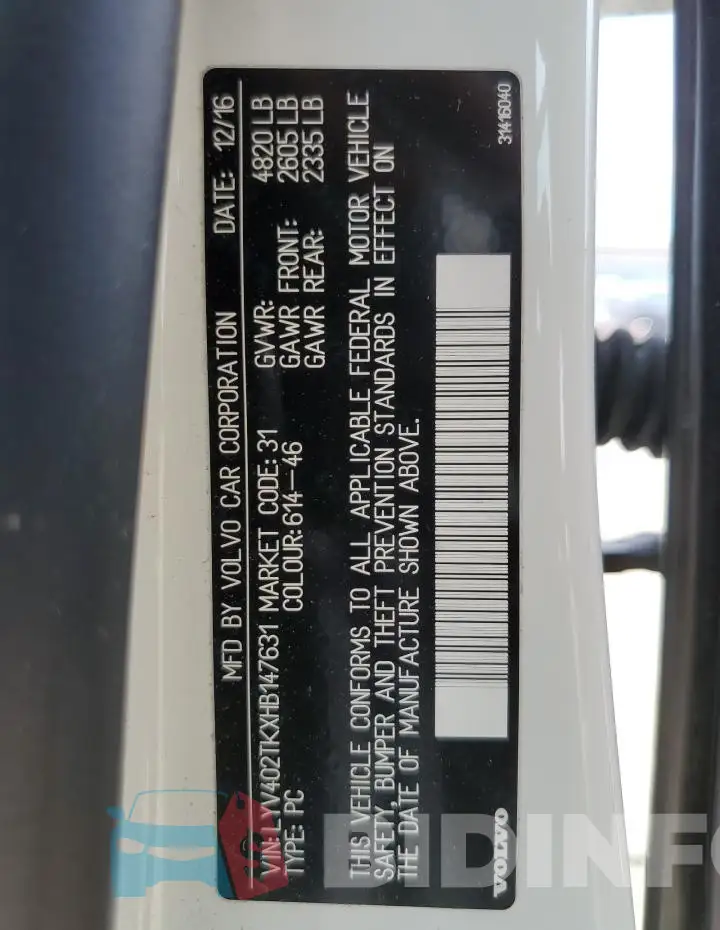 LYV402TKXHB147631 Photo# 12