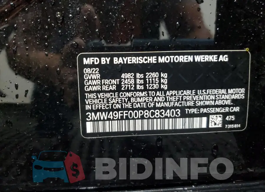 3MW49FF00P8C83403 Photo# 12