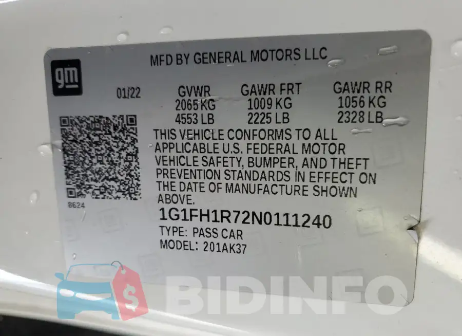 1G1FH1R72N0111240 Photo# 12