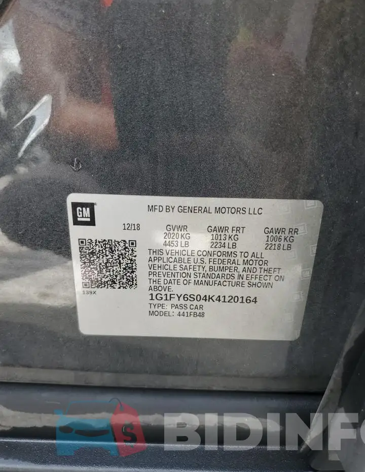 1G1FY6S04K4120164 Photo# 12