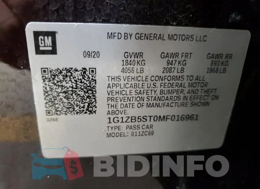 1G1ZB5ST0MF016961 Photo# 12