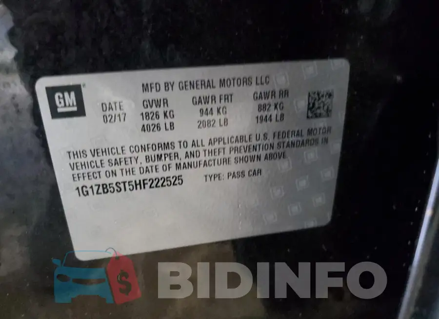1G1ZB5ST5HF222525 Photo# 12