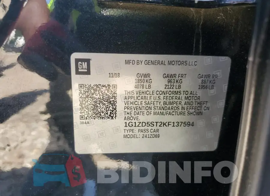 1G1ZD5ST2KF137594 Photo# 13