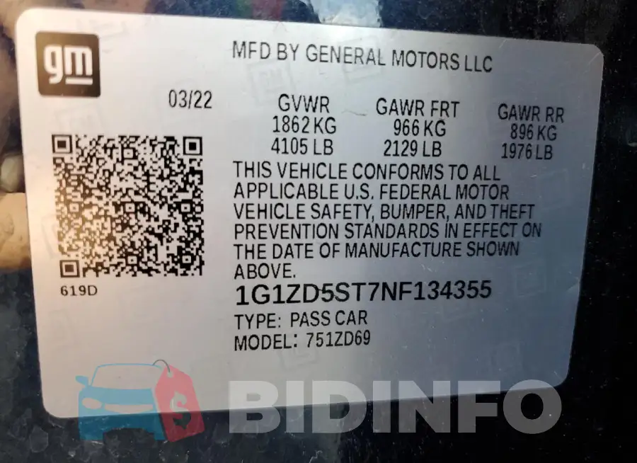 1G1ZD5ST7NF134355 Photo# 12