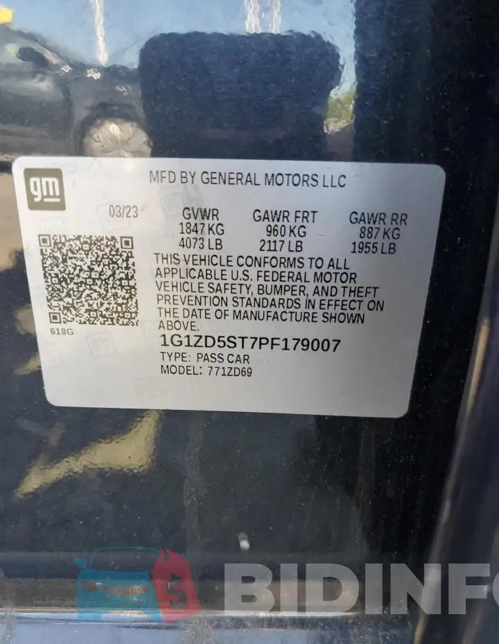 1G1ZD5ST7PF179007 Photo# 13