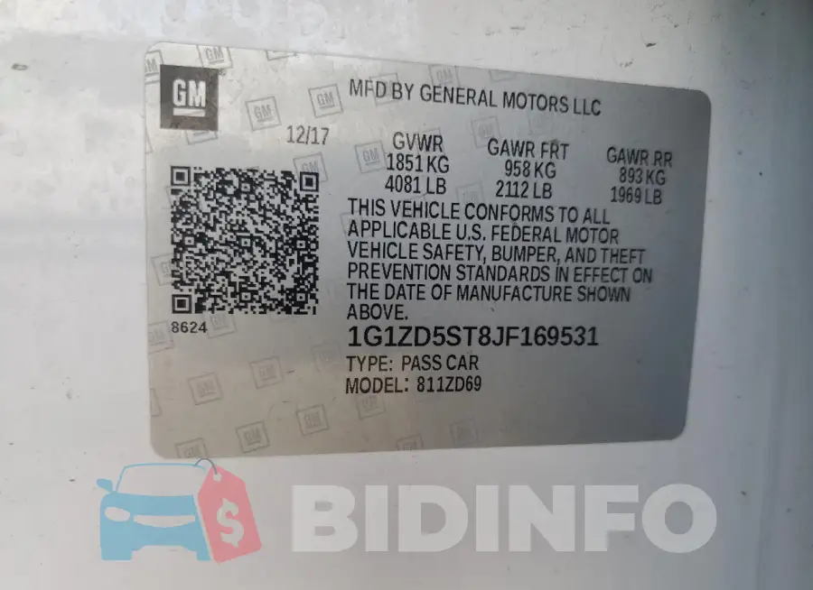 1G1ZD5ST8JF169531 Photo# 13