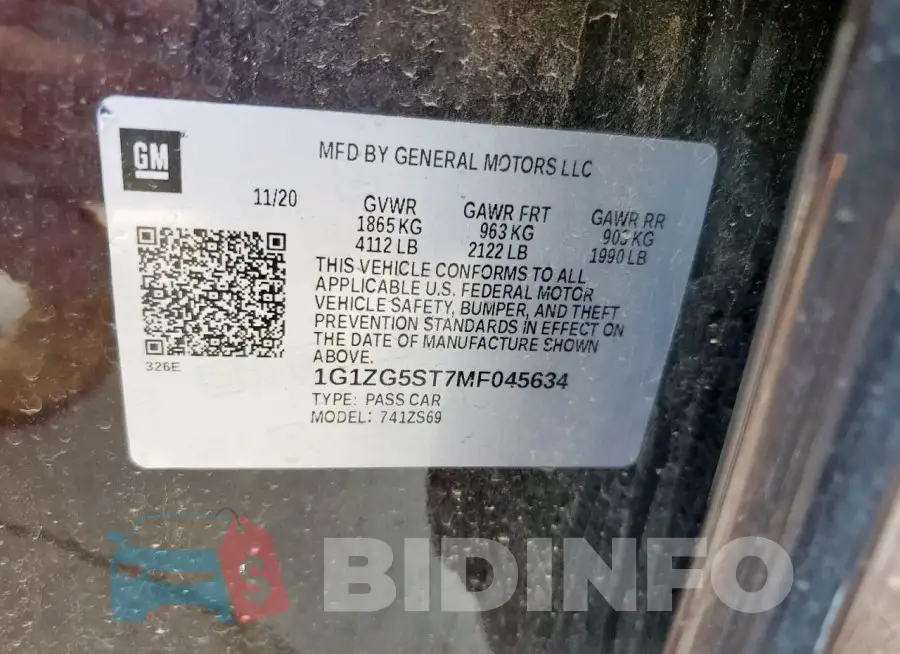 1G1ZG5ST7MF045634 Photo# 12