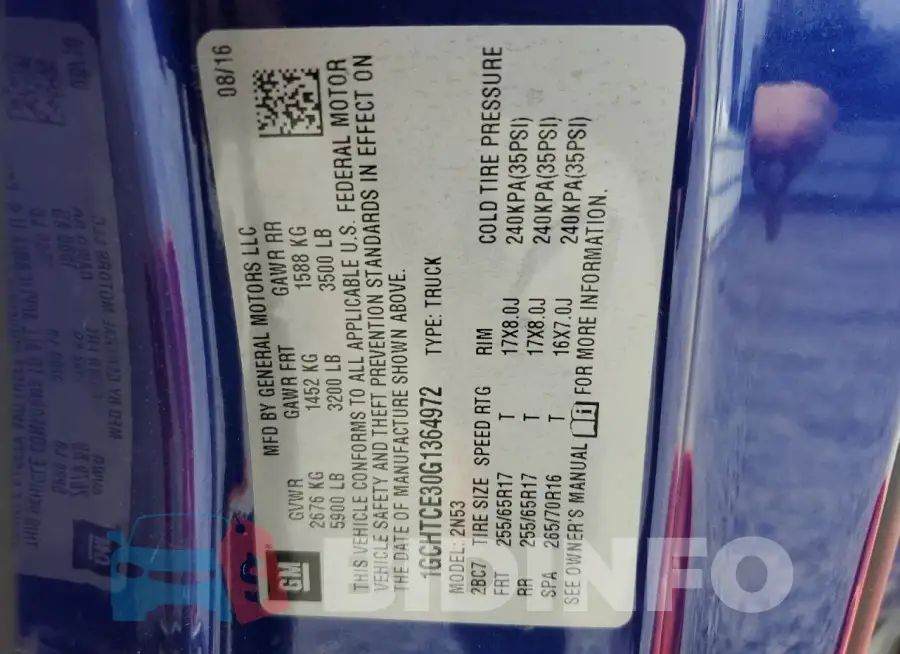 1GCHTCE30G1364972 Photo# 12