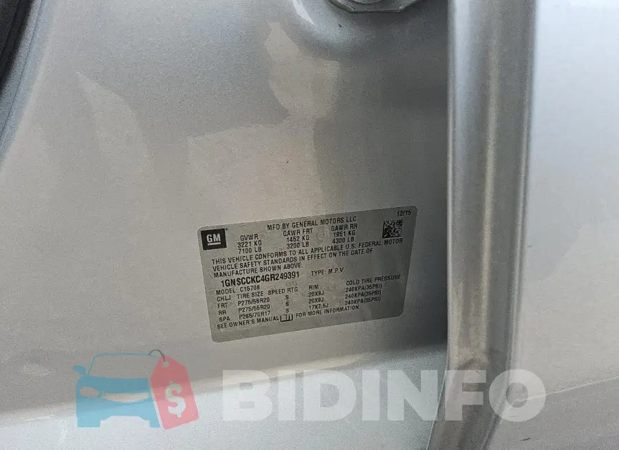 1GNSCCKC4GR249391 Photo# 13