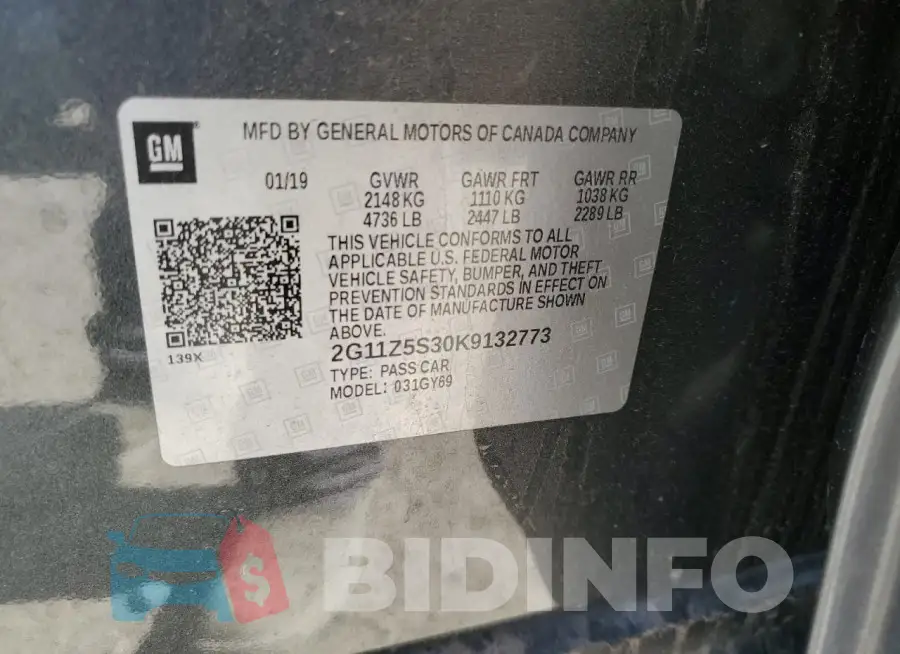 2G11Z5S30K9132773 Photo# 12