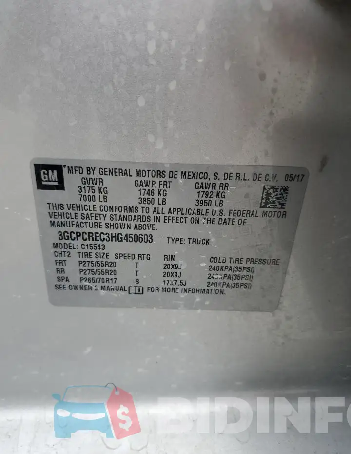 3GCPCREC3HG450603 Photo# 12