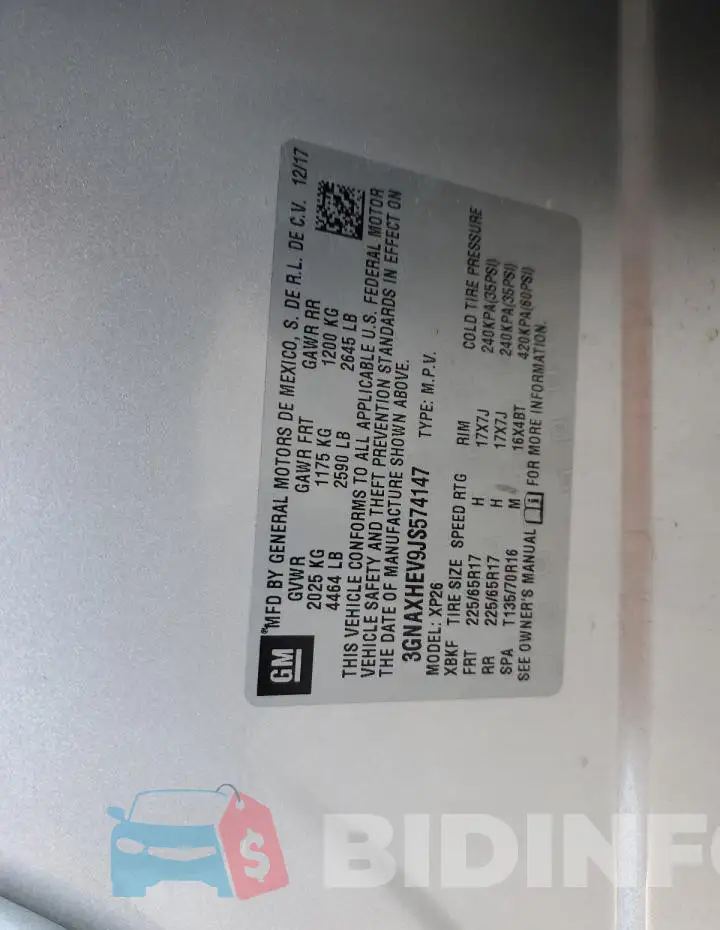 3GNAXHEV9JS574147 Photo# 12
